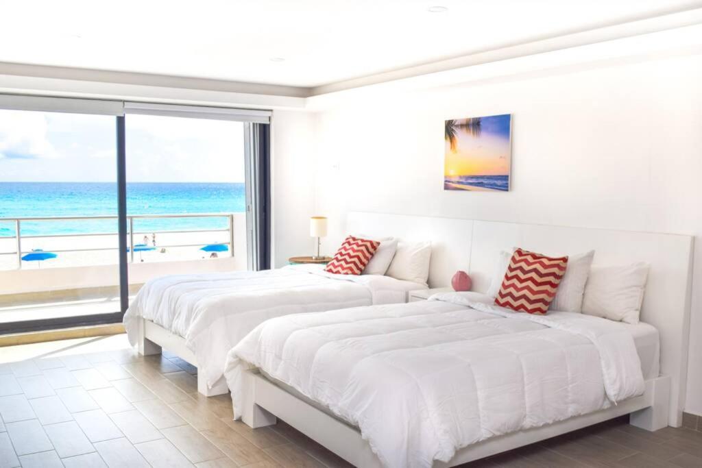 Villas Marlin 108, A Pie De Playa, Albercas, Jacuzi, Ubicacion Inmejorable Cancún Exterior foto